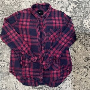 Rails Navy & Burgundy Plaid Flannel